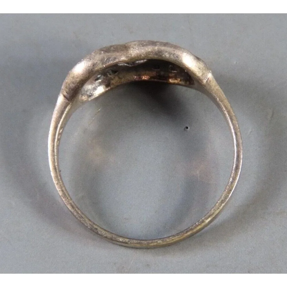 STERLING SILVER RING Celtic Style Knot Pretzel Knot Infinity Figure-8 Vintage 7